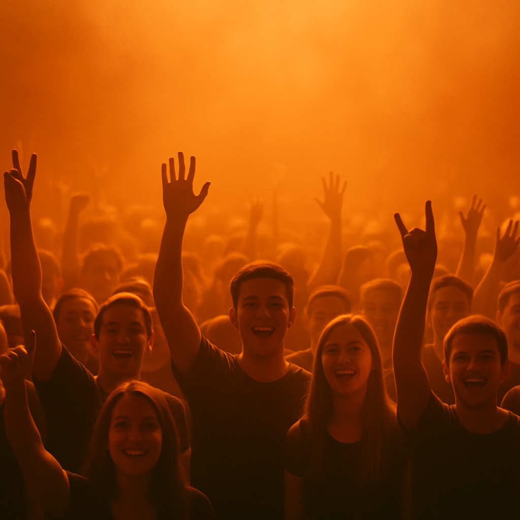 Music lovers enjoying a concert