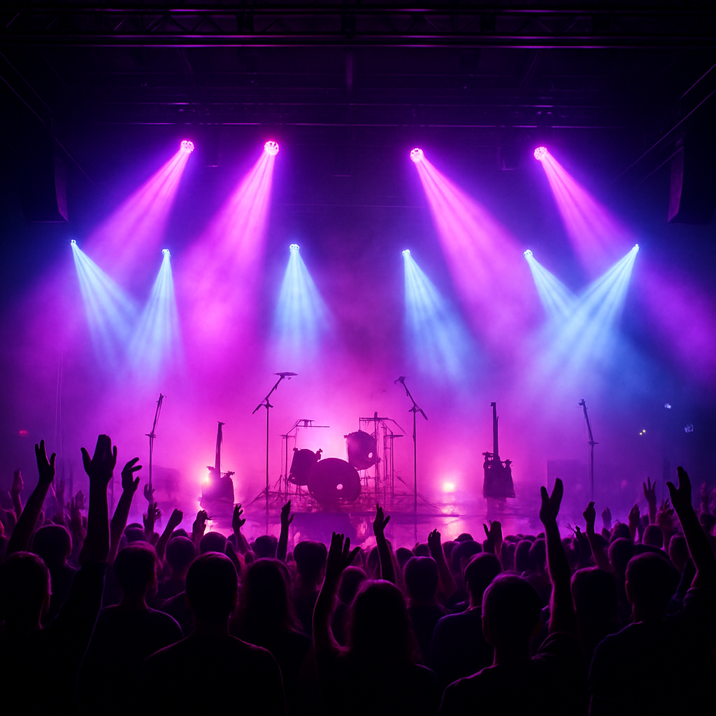 Live music venue stage